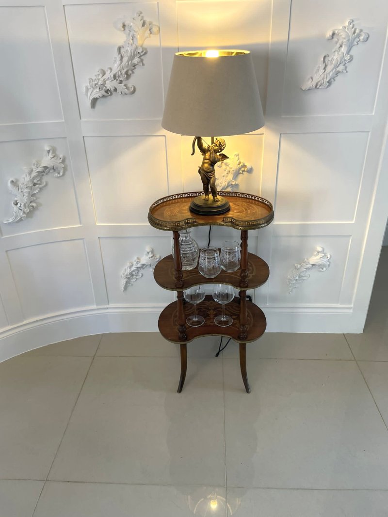 Quality Antique French Marquetry Étagère - Image 2